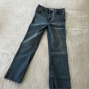 Zara Kick Flare Cropped Jeans